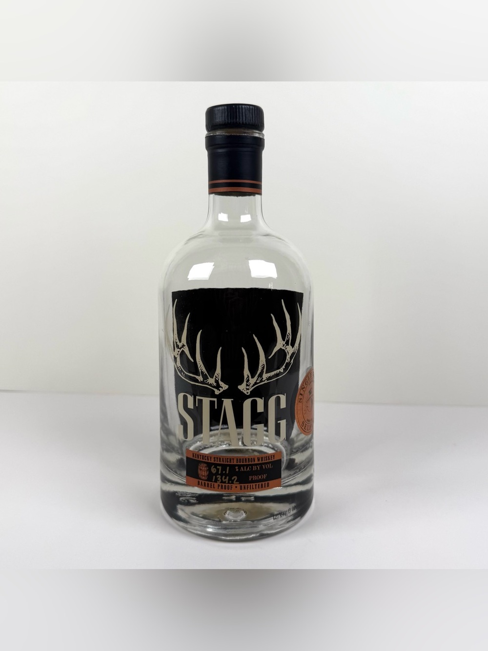 Stagg Jr Bourbon Whiskey Single Barrel Select Store Pick Empty Bottle with Cork